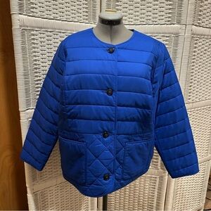Talbots Quilted Collarless Jacket 1X